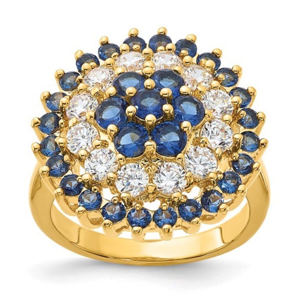 Jackie Kennedy Gold-plated Swarovski Crystal Bullseye Ring by Camrose and Kross